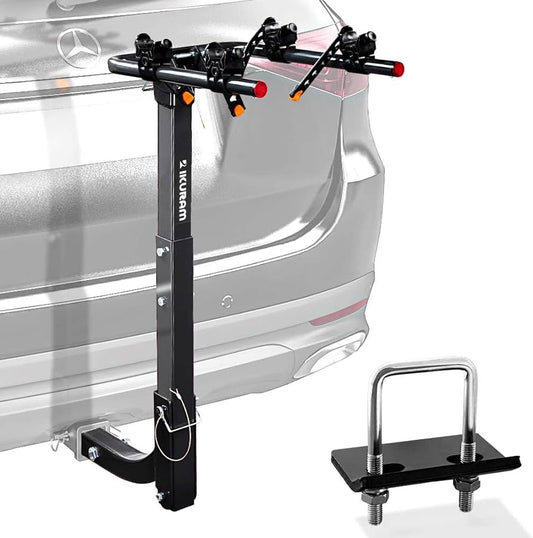 2 Bike Rack Bicycle Carrier Racks Hitch Mount Double Foldable Rack for Cars, Trucks, SUV's and minivans with a 2" Hitch Receiver